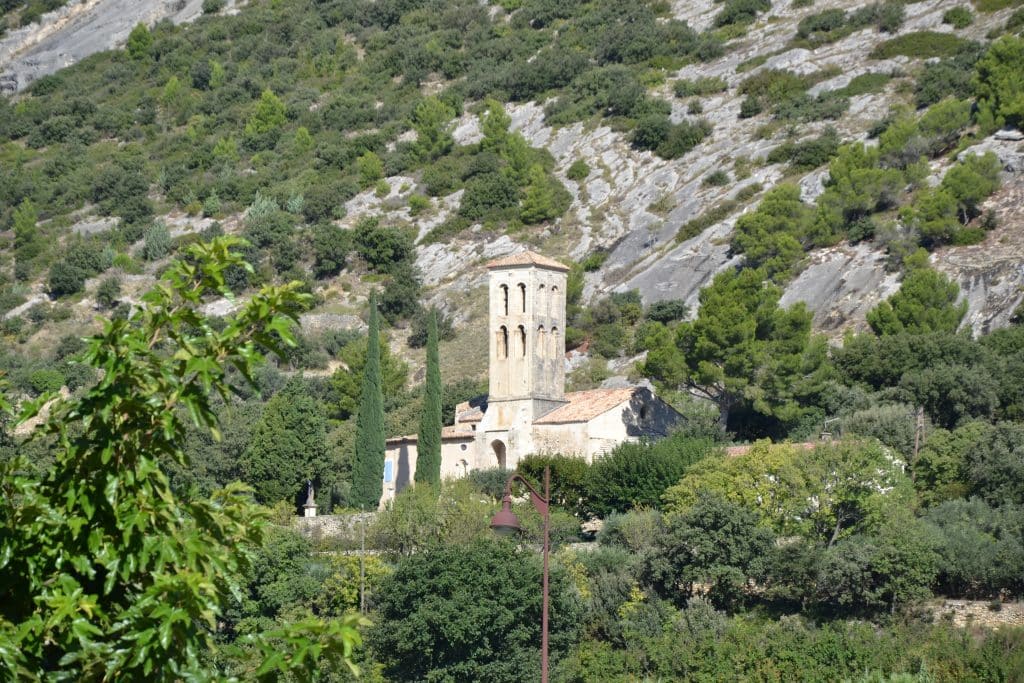 Beaume-de-Venise Provence France hillside stone tower